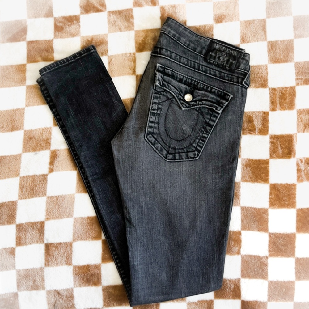 TRUE RELIGION Low Rise Skinny Jeans